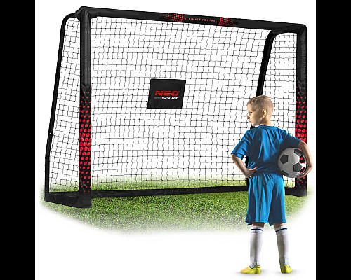 Ворота футбольні 180 x 120 x 60 см NS-463 чорно-червоні