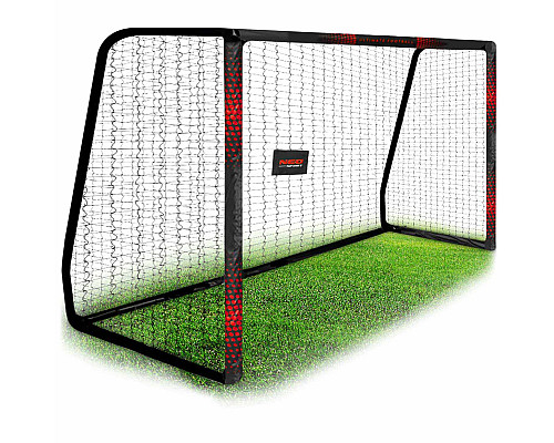 Ворота футбольні Neo‑Sport Dots NS‑473 300 х 200 х 120 см, чорно-червоні