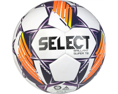 М'яч футбольний Select Brillant Super FIFA TB v24 розмір 5, біло-оранжевий