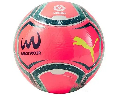 М'яч футбольний Puma Beach Football MS розмір 5, рожево-зелений