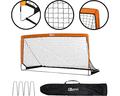 Ворота футбольні Abarqs 205 см, помаранчеві