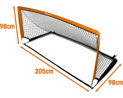 Ворота футбольні Abarqs 205 см, помаранчеві