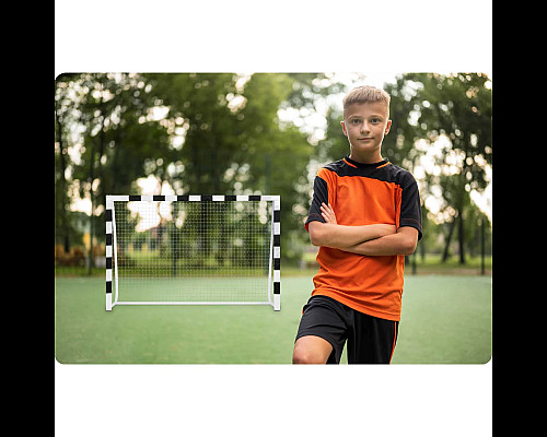 Ворота футбольні Neo-Sport NS-464 180 x 120 x 60 см, чорно-білі