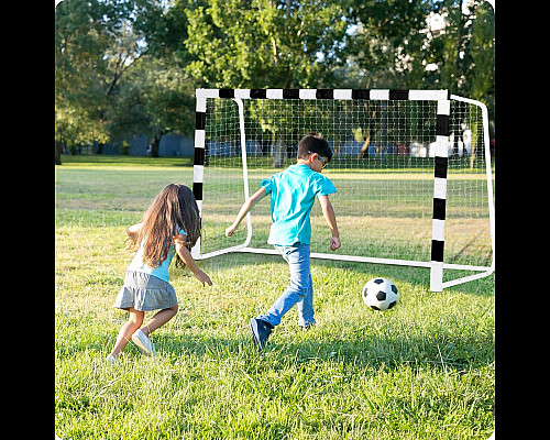 Ворота футбольні Neo-Sport NS-464 180 x 120 x 60 см, чорно-білі