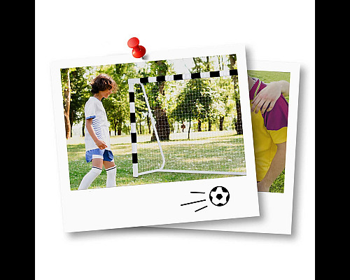 Ворота футбольні Neo-Sport NS-464 180 x 120 x 60 см, чорно-білі