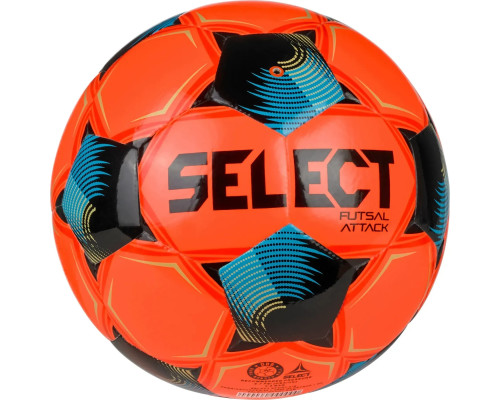 М'яч футзальний Select Futsal Attack v26 розмір 4, чорно-оранджевий