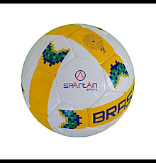 М'яч футбольний SPARTAN Brasil Cordlay розмір 5, біло-жовтий