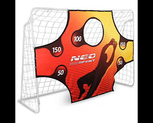 Ворота футбольні Neo-Sport 245 x 155 x 80 см, білі