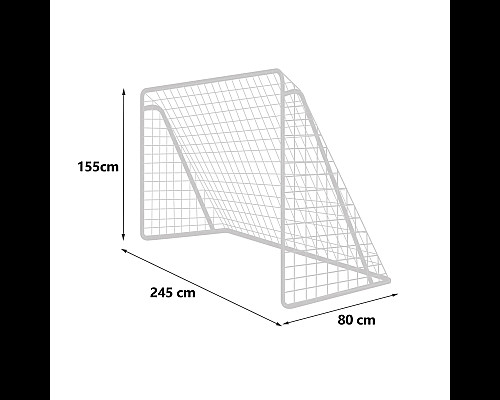 Ворота футбольні Neo-Sport 245 x 155 x 80 см, білі