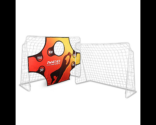 Ворота футбольні Neo-Sport 245 x 155 x 80 см, білі