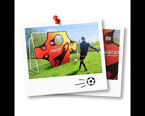 Ворота футбольні Neo-Sport 245 x 155 x 80 см, білі