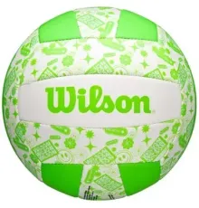 М'яч волейбольний Wilson STAMP VB розмір 5, біло-зелений