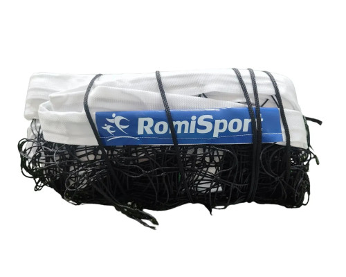 Сітка волейбольна Romi Sport 0,27 см, 950 см, чорно-біла