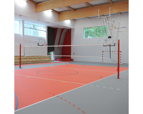 Стійки волейбольні SPORTPOLAND 80 х 80 мм, червоні