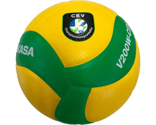 М'яч волейбольний Mikasa V200W-CEV розмір 5, жовто-зелений