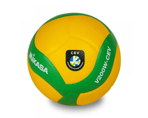 М'яч волейбольний Mikasa V200W-CEV розмір 5, жовто-зелений