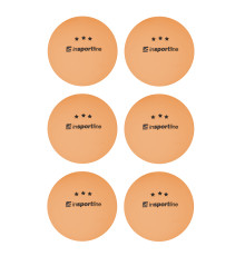 М'ячі для настільного тенісу inSPORTline Elisenda S3 6 шт/помаранчеві