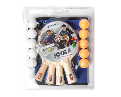 Комплект для настільного тенісу Joola Family – 4 ракетки, 10 м'ячів