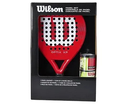 Ракетка для падел-тенісу Wilson Pack Optix XP, червона
