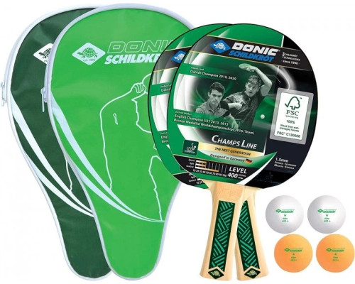 Набір для пінг-понгу Donic Champs 400 cover set, зелений