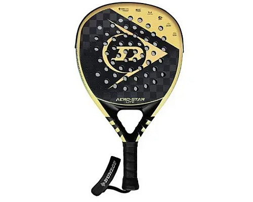 Ракетка для падел тенісу Dunlop Aerostar lite 2023, чорно-золотиста