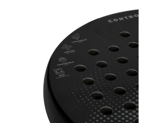 Ракетка для падел тенісу VIRTUFIT CONTROL, чорно-сіра