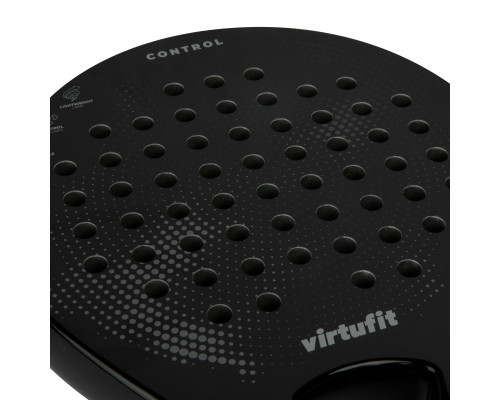 Ракетка для падел тенісу VIRTUFIT CONTROL, чорно-сіра