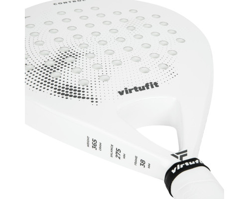 Ракетка для падел тенісу VIRTUFIT CONTROL, біло-чорна
