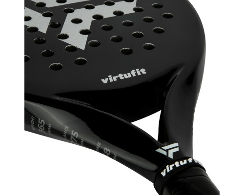 Ракетка для падел тенісу VIRTUFIT HYBRID, чорно-срібляста