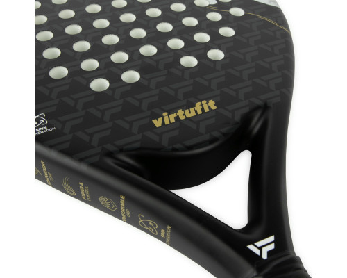 Ракетка для падел тенісу VIRTUFIT PRECISION PRO, чорно-золотиста