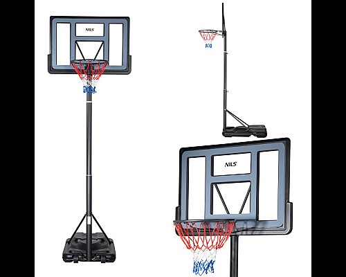 Стійка баскетбольна NILS ZDKA21 305 см, чорно-сіра
