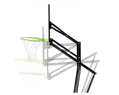 Стійка баскетбольна EXIT Galaxy 365 см стаціонарна, чорно-зелена