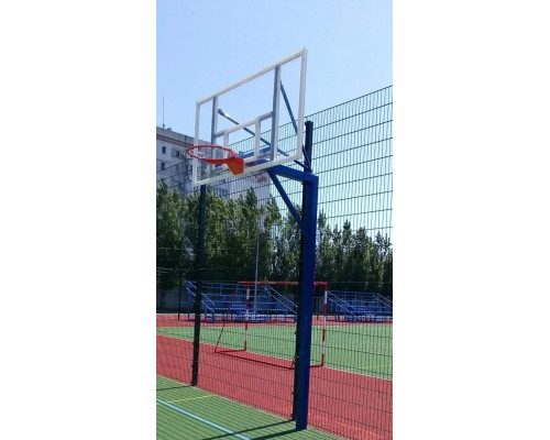 Стійка баскетбольна на одній опорі, синя
