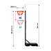 Стійка баскетбольна NILS ZDK018 210 см, різнокольорова