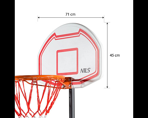 Стійка баскетбольна NILS ZDK018 210 см, різнокольорова