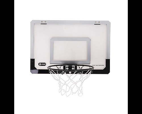 Щит баскетбольний Ramiz AT-828 45,5 x 30,5 см, м'яч + насос, чорно-сірий