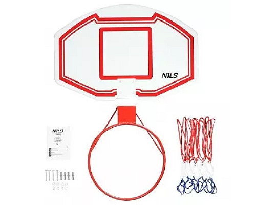 Щит баскетбольний NILS TDK009 71 х 45 см, червоно-білий