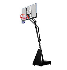 Стійка баскетбольна регульована inSPORTline Cleveland Steel 305 см, чорно-біла