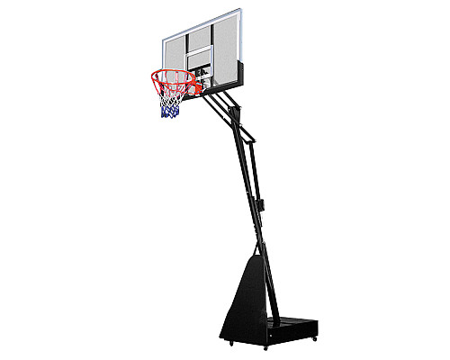 Стійка баскетбольна регульована inSPORTline Cleveland Steel 305 см, чорно-біла