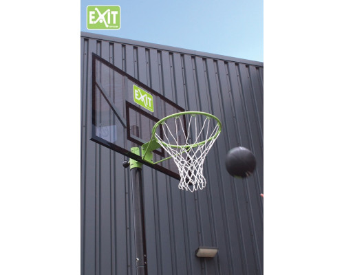 Стійка баскетбольна EXIT Comet 230–305 см, чорно-зелена