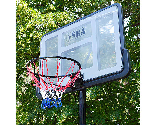 Стійка баскетбольна SBA S021A 305 см, чорно-біла