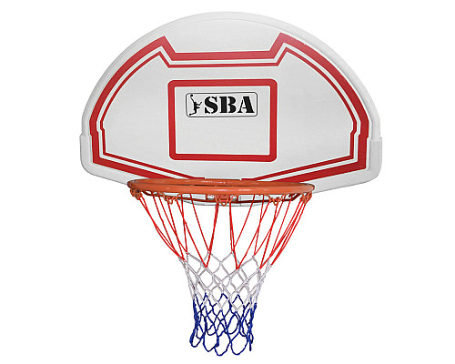 Щит баскетбольний SBA S005 90 x 60 см, червоно-білий