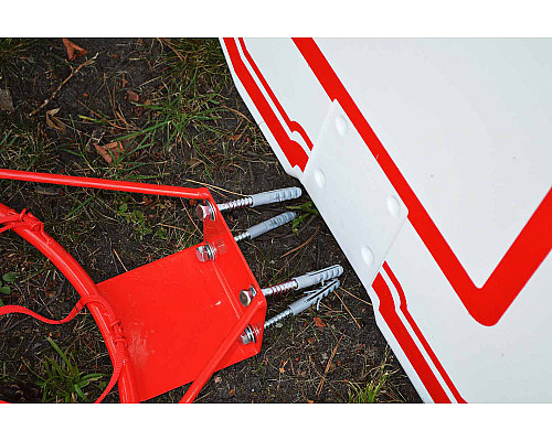 Щит баскетбольний SBA S005 90 x 60 см, червоно-білий