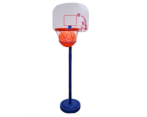 Стійка баскетбольна MASTER Nipper 100 см, м'яч + насос, синьо-біла
