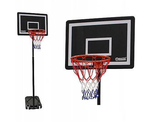 Стійка баскетбольна MASTER Against 210 см, чорно-сіра