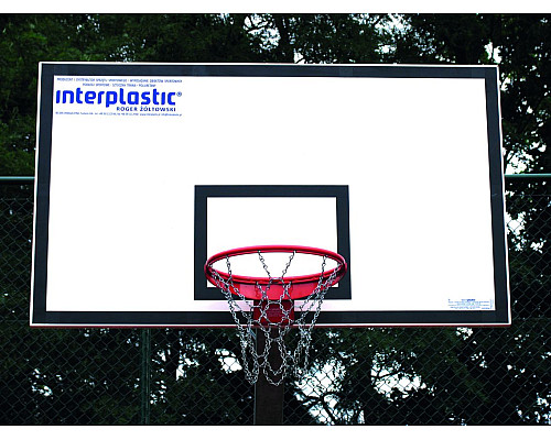 Щит баскетбольний INTERPLASTIC 120 х 90 см, біло-чорний