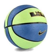 М'яч баскетбольний Nike PLAYGROUND 2.0 8P L JAMES DEFLATED LIME розмір 7