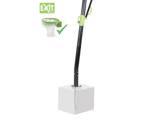 Стійка баскетбольна Exit Galaxy 230–305 см, чорно-зелена