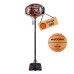Стійка баскетбольна Hudora Stand Chicago 260 з м'ячем 206-260 см, чорно-коричнева