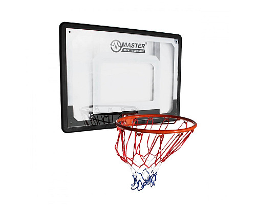 Щит баскетбольний MASTER MASSPSB-37, 80 x 58 см, чоро-білий